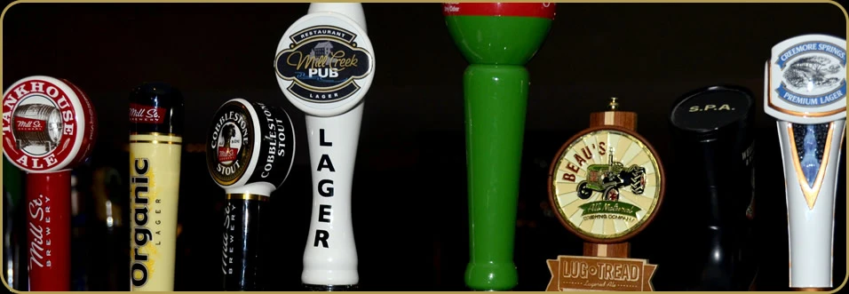 Craft beer selection at Orangeville Pub